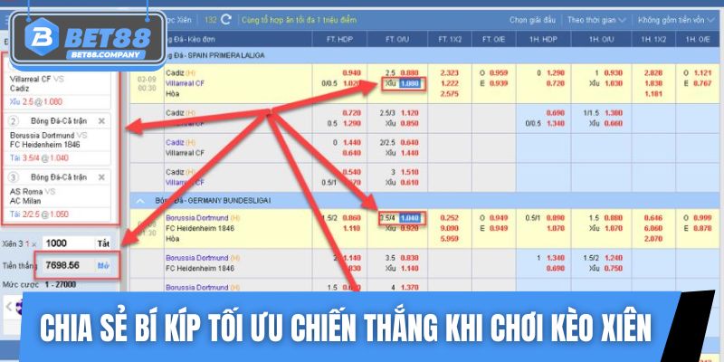 Chia sẻ bí kíp tối ưu chiến thắng khi chơi kèo xiên