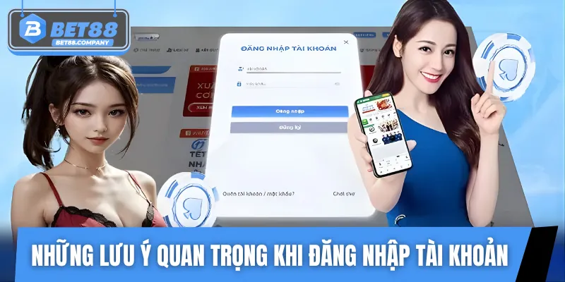 Chú ý các thông tin để đăng nhập tài khoản nhanh và đơn giản